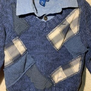 Naartjie boys blue sweater and corduroy pants set